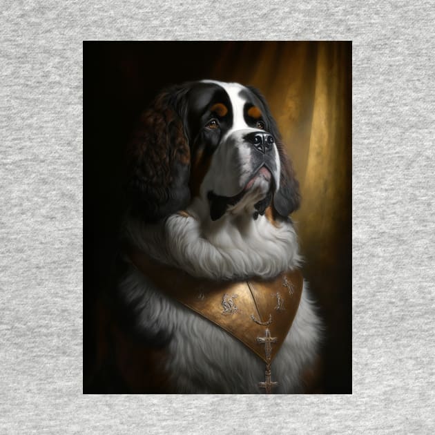 Royal Portrait of a St. Bernhard dog by pxdg